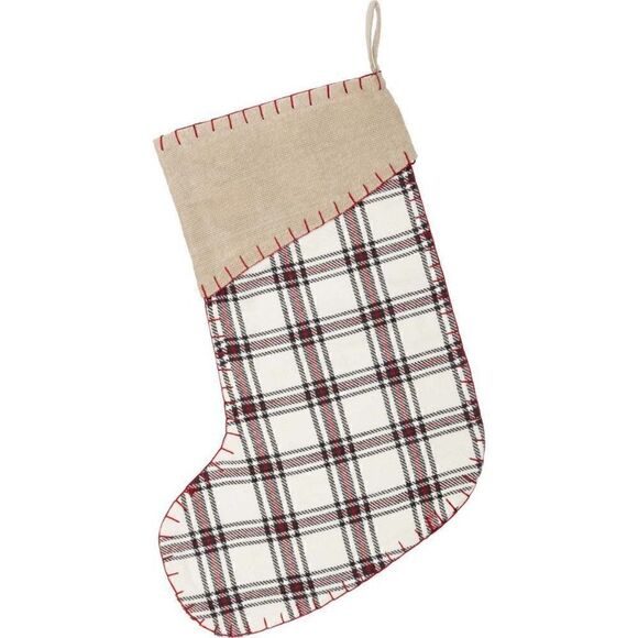 NEW! Whimsical Plaid Christmas Stocking - Picture 3 of 4